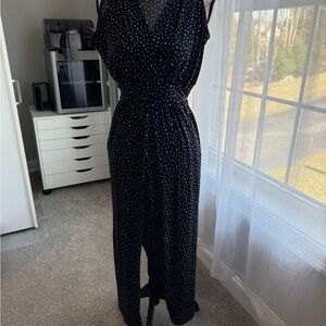 Black Polka Dot Jumpsuit